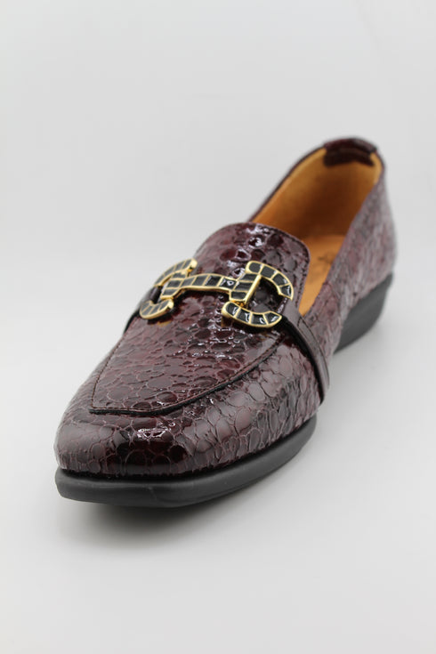 DFC Relax Textured Wedge Slip-On with Buckle