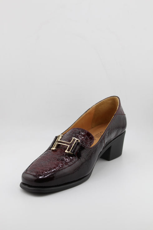 DFC Relax Chain Detail Block Heel Loafers