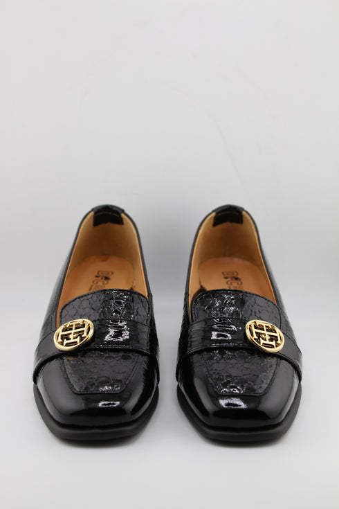 DFC Relax Patent Leather Block Heel Loafers