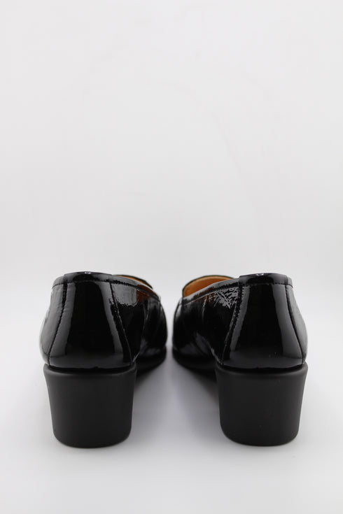 DFC Relax Patent Leather Block Heel Loafers