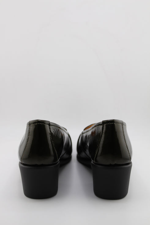 DFC Relax Patent Leather Block Heel Loafers