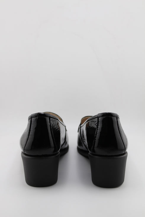 DFC Relax Patent Leather Block Heel Loafers