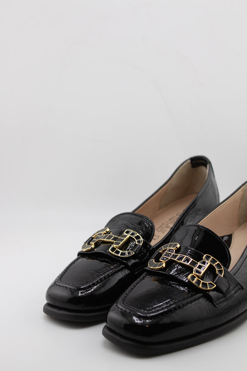 DFC Relax Patent Leather Block Heel Loafers