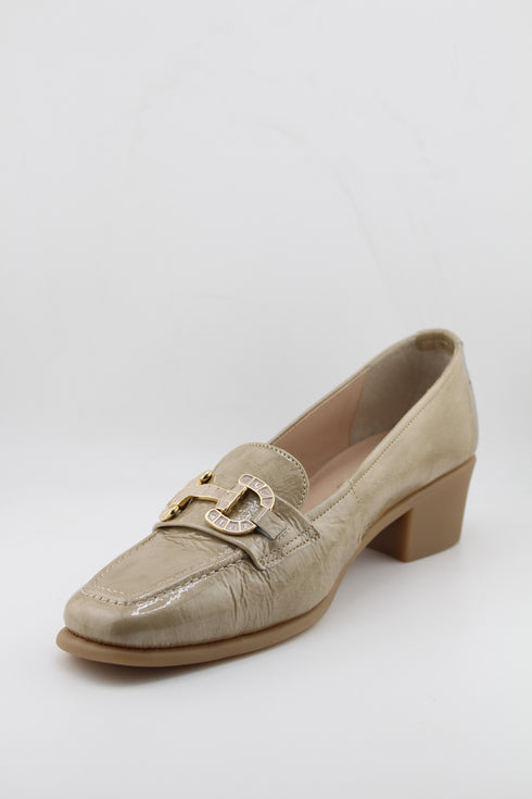 DFC Relax Patent Leather Block Heel Loafers