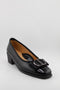 DFC Relax Patent Leather Block Heel Loafers with buckle