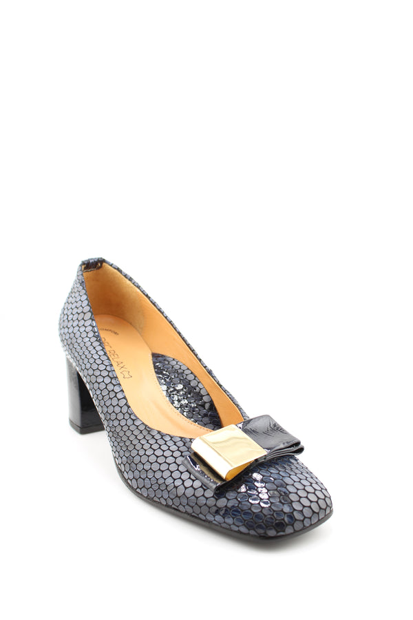 DFC Relax Mid Heel dress pump with snakeskin texture