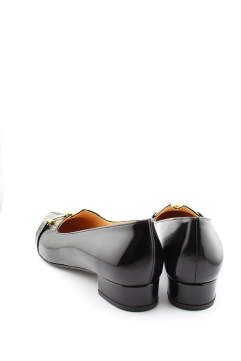 DFC Relax Leather Block Heel Loafers with Buckle