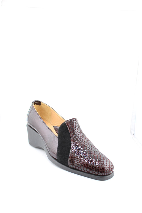 DFC Relax Snake skin Patterned Wedge Loafers