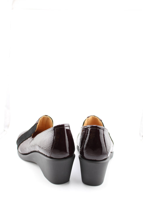 DFC Relax Snake skin Patterned Wedge Loafers