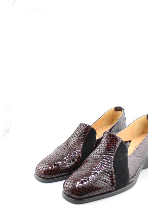 DFC Relax Snake skin Patterned Wedge Loafers
