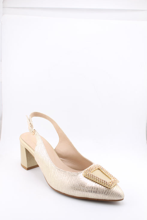 DFC Relax Slingback Buckle Block Heel Sandal