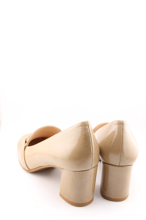 DFC Relax Vernice Leather Block Heel Pumps