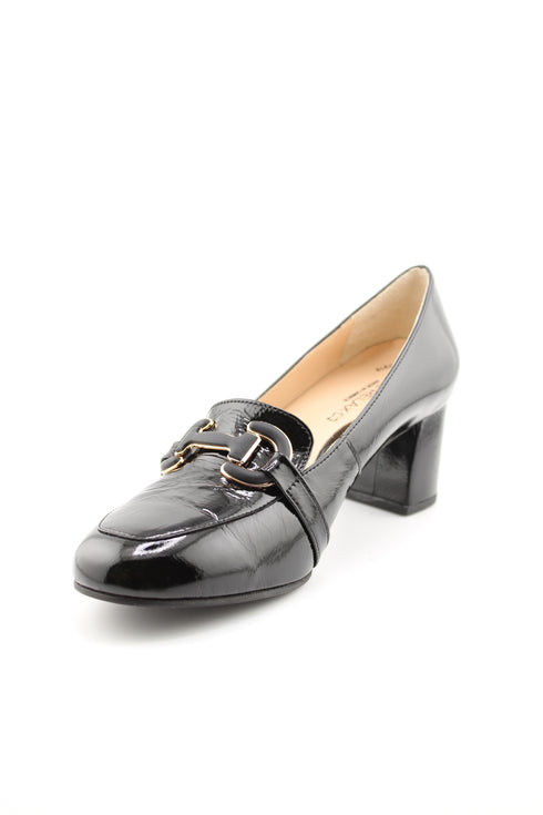 DFC Relax Vernice Leather Block Heel Pumps