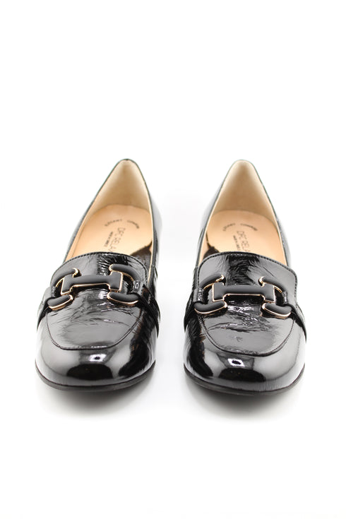 DFC Relax Vernice Leather Block Heel Pumps