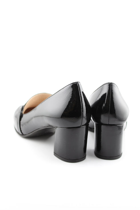 DFC Relax Vernice Leather Block Heel Pumps