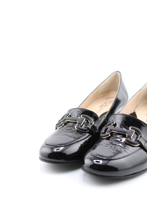 DFC Relax Vernice Leather Block Heel Pumps