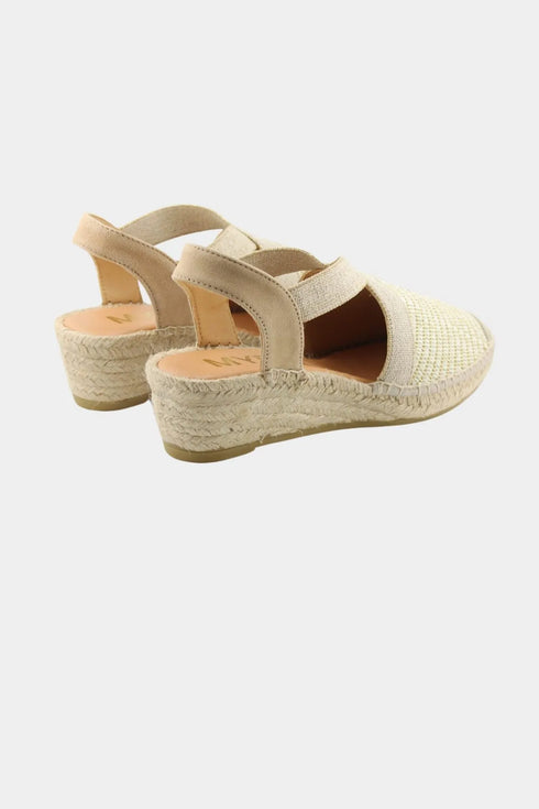 Maypol Woven Slingback Espadrille Wedge Sandals
