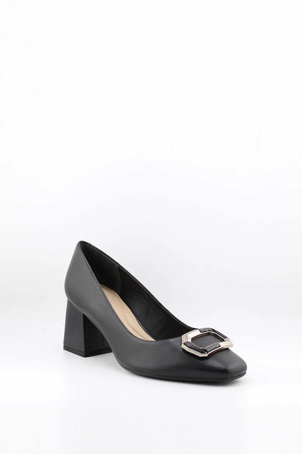 Capelli Rossi Block Heel Buckle Detail Pumps