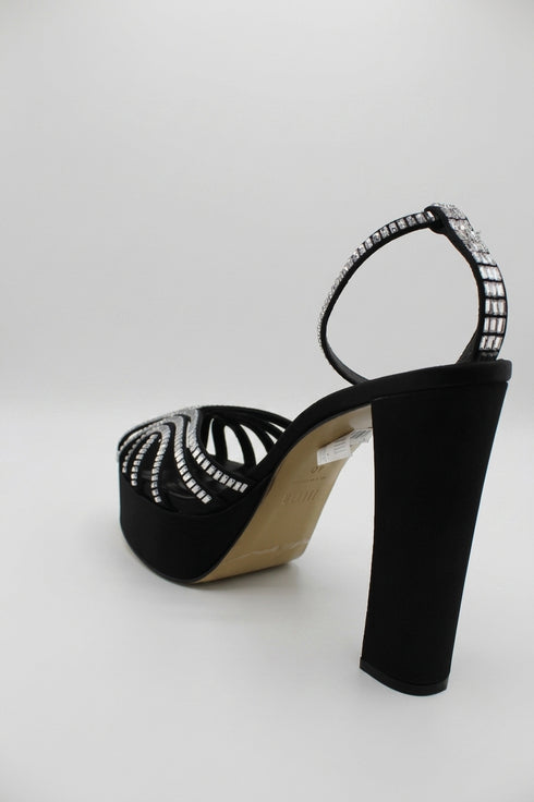 Flower Istanbul Gold, Black, Beige Platform Party Heels