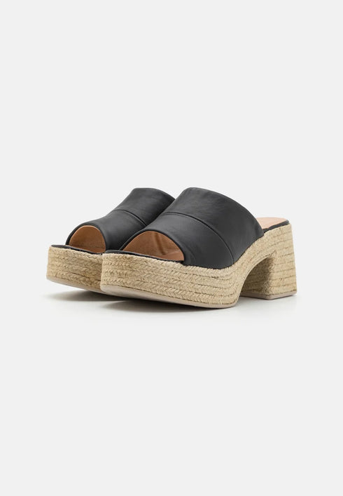 Gaimo Platform Espadrille Open-Toe Mules