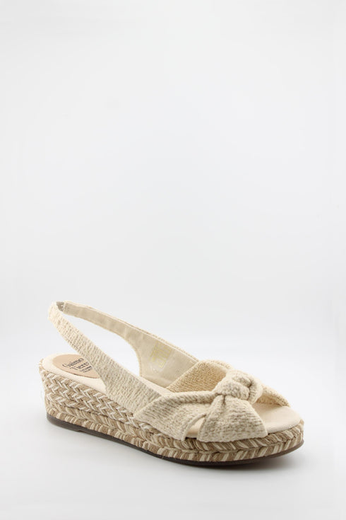 Gaimo Espadrille Wedge Sandals with Knotted Strap