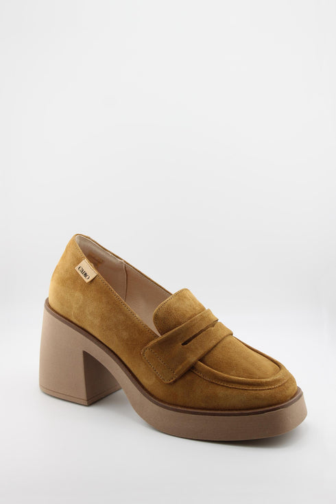 Gaimo Suede Block Heel Loafers