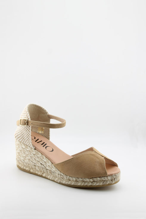 Gaimo Peep-Toe Espadrille Wedge Sandals