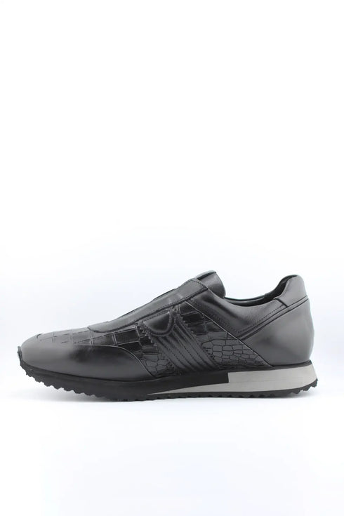 DFC Relax Men Crocodile Embossed Slip-On Sneakers