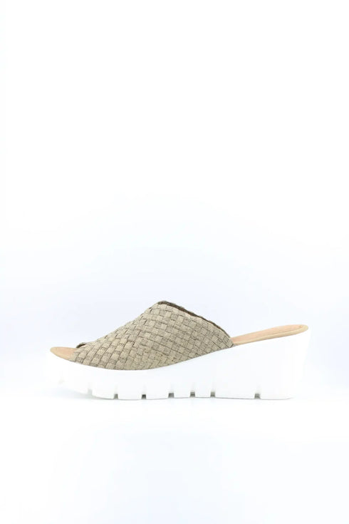 Bernie Mev Woven Platform Slide Sandal