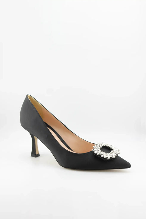 Sante Embellished Pointed Toe Kitten Heels