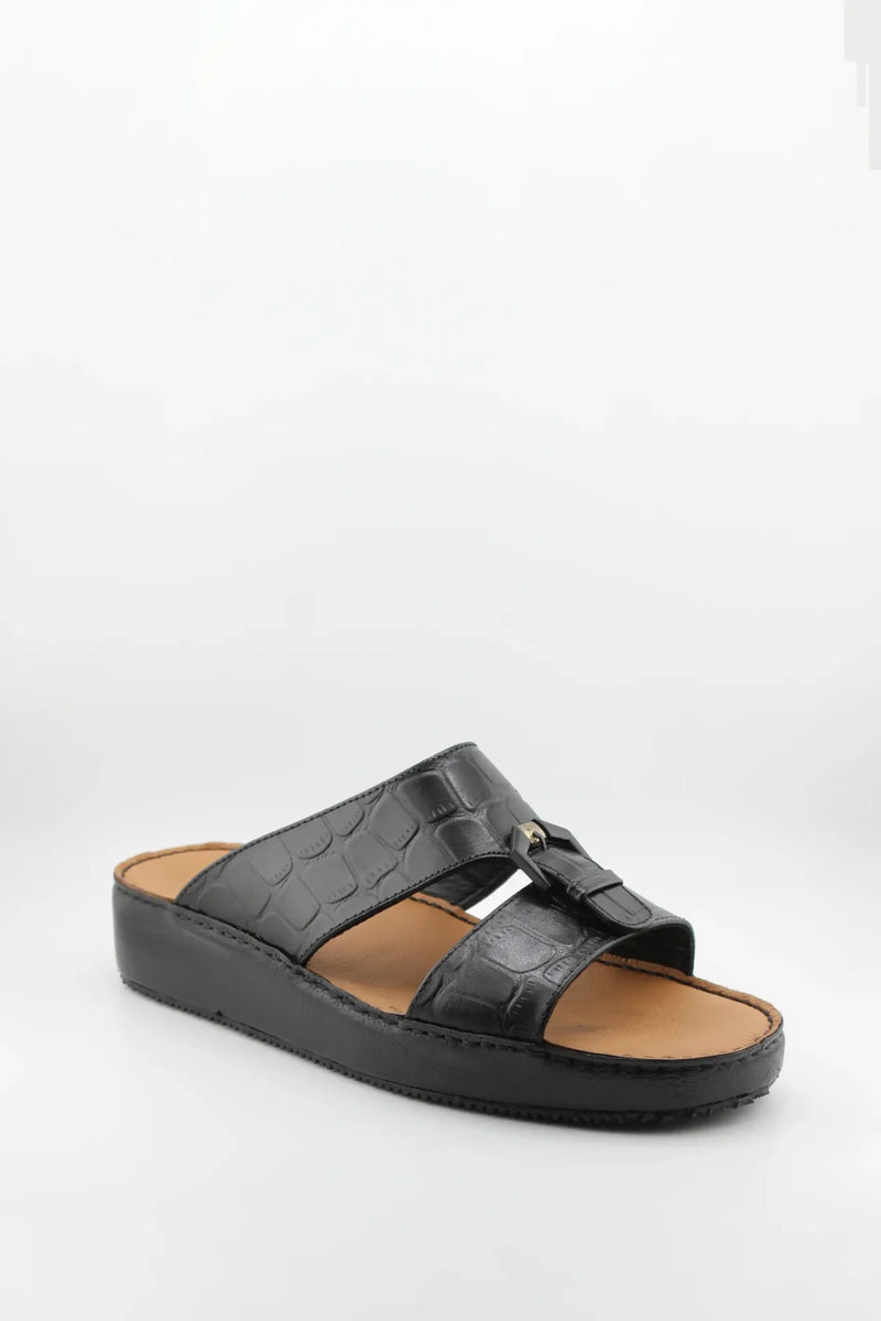 DFC Relax Men Croc-Embossed Slide Sandals – Nivel Shoes